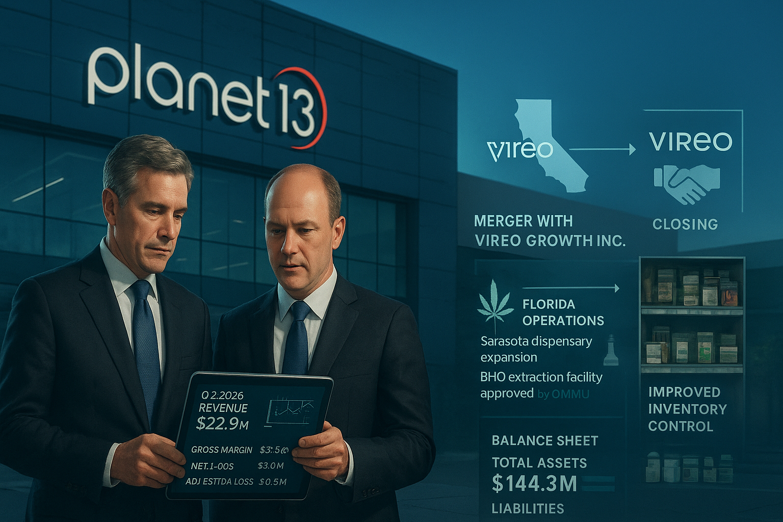 Planet 13 Narrows Losses as Merger With Vireo Approaches