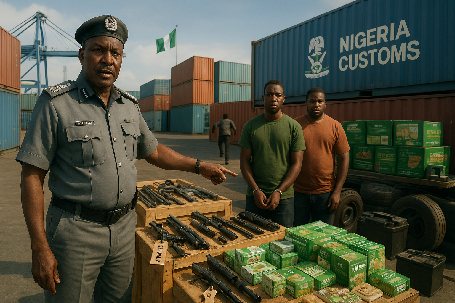 Nigeria Customs Seizes Firearm Parts and Cannabis Products at Tincan Port