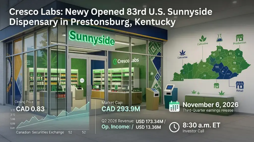 Cresco Labs Locks In November Earnings Date As Store Count Grows